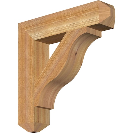 Funston Craftsman Rough Sawn Bracket, Western Red Cedar, 4W X 20D X 20H